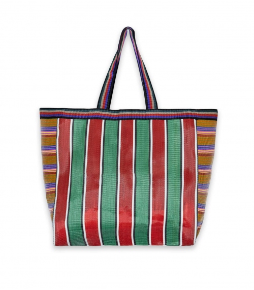 Shopping bag - red and green