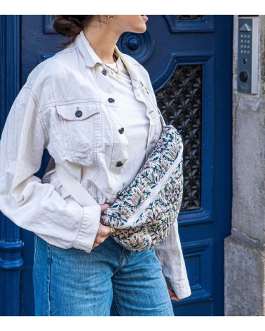 Floral banana bag Sana - offwhite