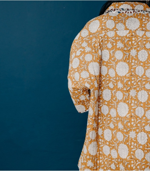 Manteau matelassée taille S/M - moutarde