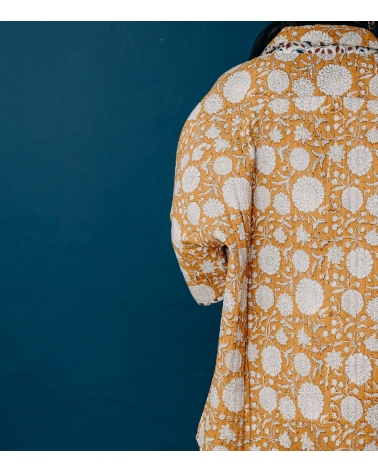 Manteau matelassée taille S/M - moutarde