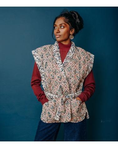 Veste indienne taille S/M - vert tilleul