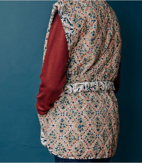 Veste indienne taille S/M - vert tilleul