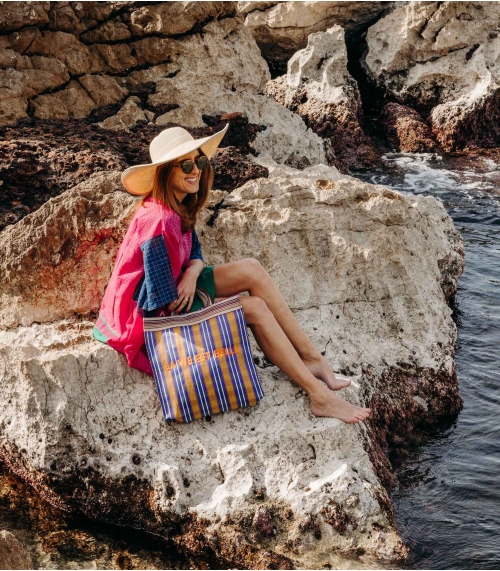 Recycled nylon tote bag