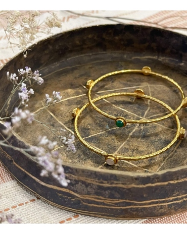 Bracelets indien en argent plaqué or