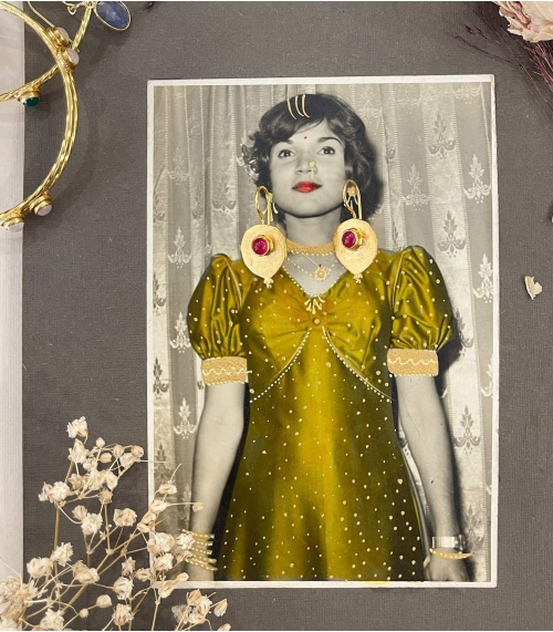 Indian quartz earrings