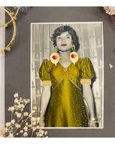 Indian quartz earrings