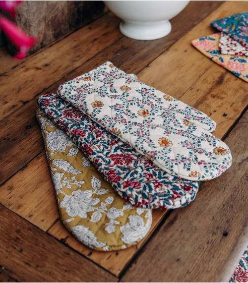 Gants de cuisine en coton imprimé