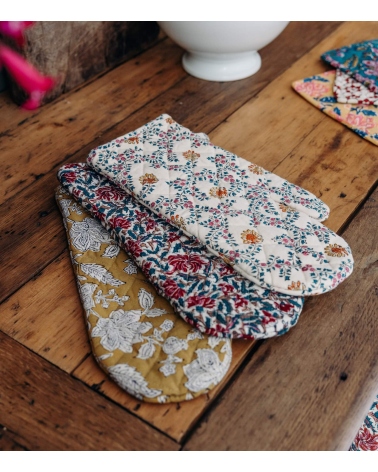 Gants de cuisine en coton imprimé