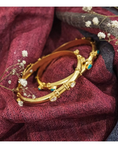 Indian gold plated bracelet with crystal