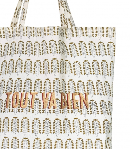 Tote bag en coton 41x46x13 cm - olive