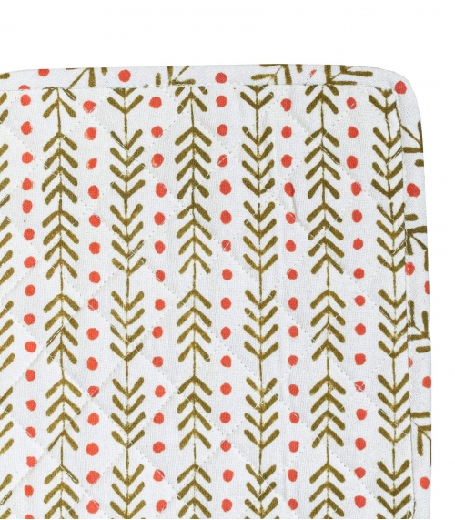 Printed hot plate holder Thea olive