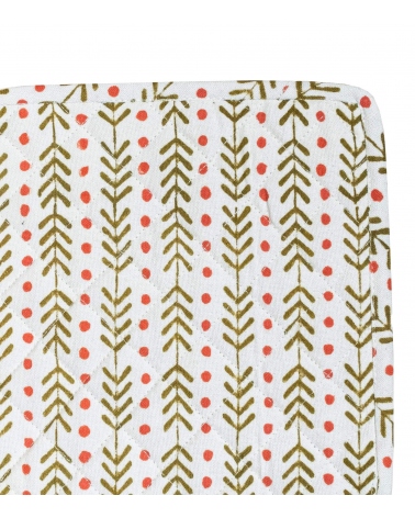 Printed hot plate holder Thea olive