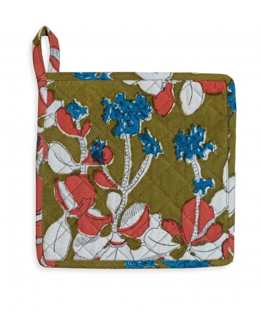 Hot plate holder Iris olive