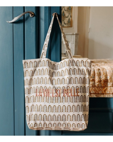 Sac en cotton 41x46x13 cm - Bootie olive