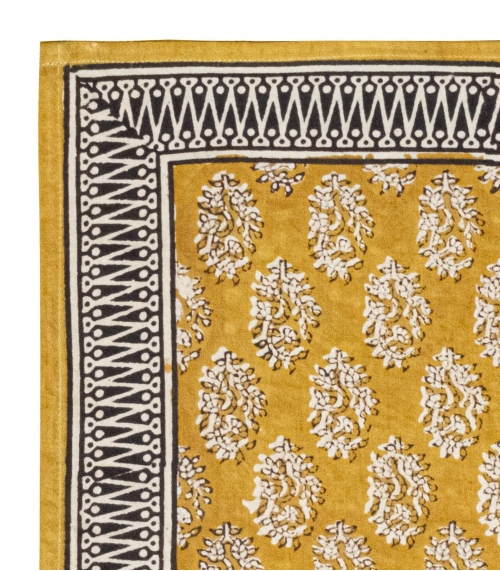 Bandana coton jaune curry